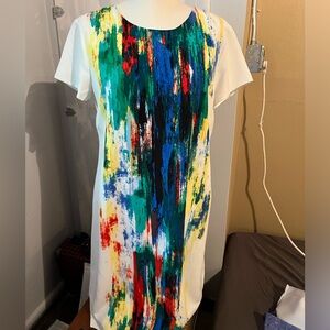 Vince Camuto box dress rainbow waterfall